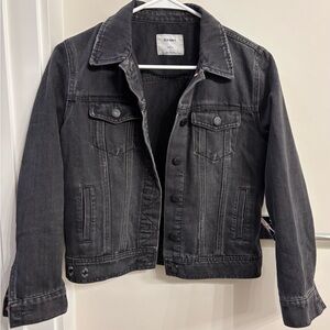 Old Navy Black Denim Jacket Small Petite